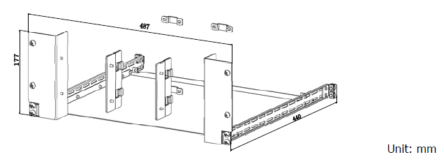 Rigol RM-3-DP700 комплект крепежа 3-х корпусов RIGOL DP700 в стойку 19”