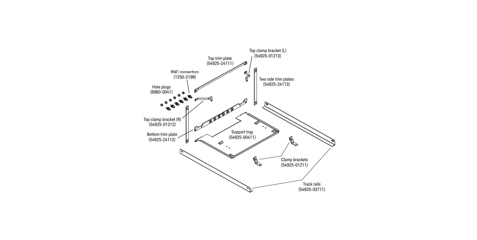 Комплект для монтажа в стойку