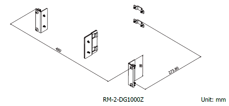 Rigol RM-2-DG1000Z комплект для для корпусов) DG1000Z, DG2000, DSG800 в стойку 19”