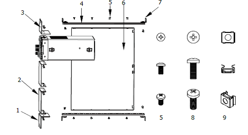 Rigol RM-1-DP700 комплект крепежа 1 корпуса RIGOL DP700 в стойку 19”