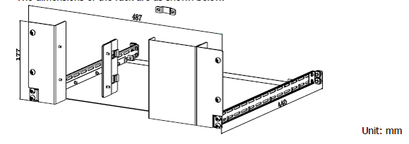 Rigol RM-2-DP700 комплект крепежа 2-х корпусов RIGOL DP700 в стойку 19”
