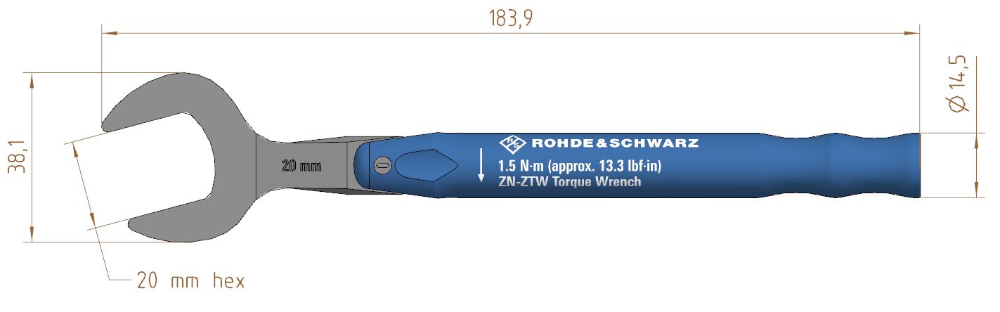 Динамометрический ключ для разъёмов Type N, 1.5 Н·м (для FSW8/13)